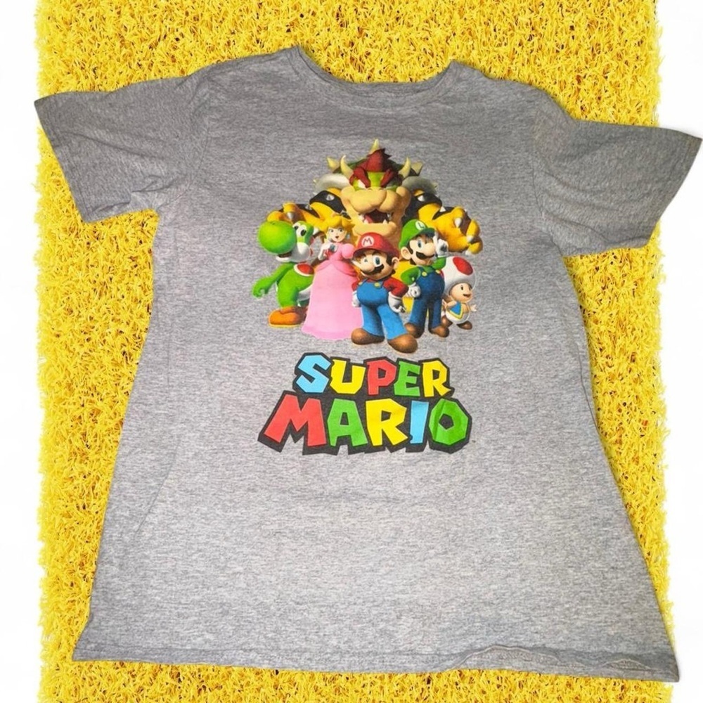 Nintendo Super Mario Gray Kids Tee
